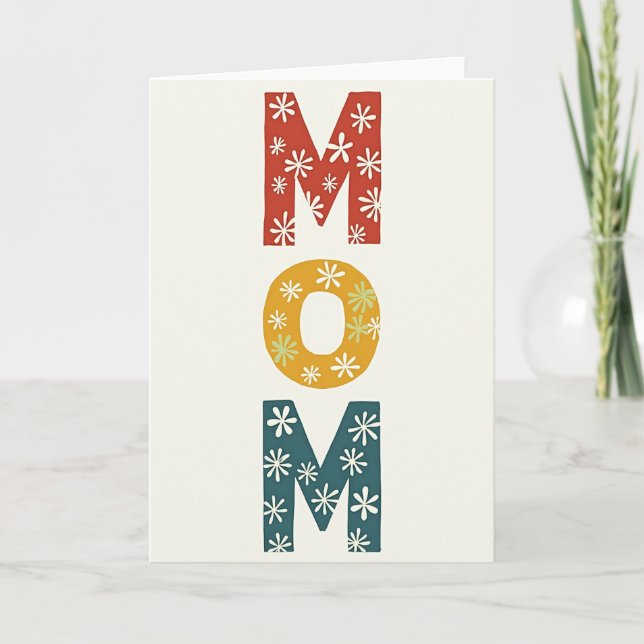 Colorful Mom Message Card (Front)