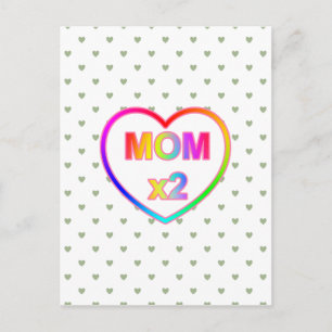 Colorful Mom x 2 Mother’s Day Postcard