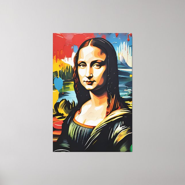 Colorful Mona Lisa  Canvas Print (Front)