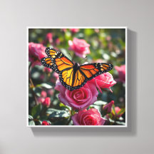 Colorful Monarch Butterfly Displaying its Wings 
