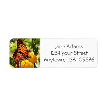 Colorful Monarch Butterfly  Personalized Label by PicturesByDesign at Zazzle