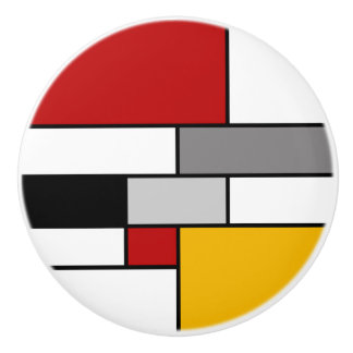 Colorful Mondrian inspiration Ceramic Knob