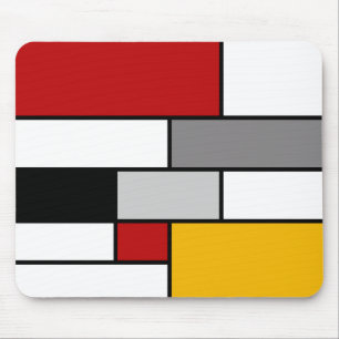Colorful Mondrian inspiration Mouse Pad