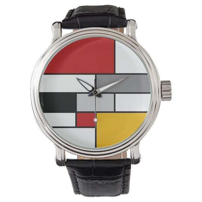Colorful Mondrian inspiration Watch (Front)