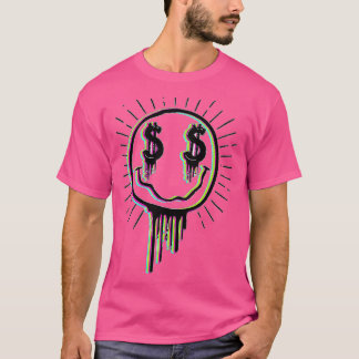 COLORFUL MONEY MELTING HAPPY FACE  T-Shirt