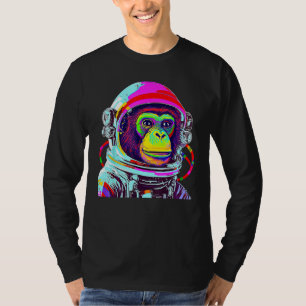 Colorful Monkey Astronaut Space Explorer T-Shirt