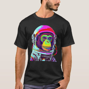 Colorful Monkey Astronaut  Space Explorer T-Shirt