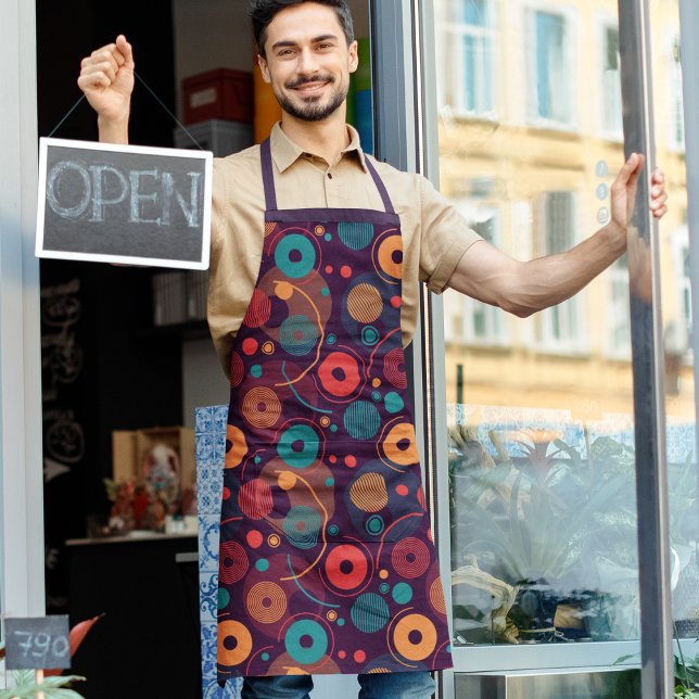 Colorful Monochrome Shapes Apron (Creator Uploaded)