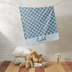 Colorful Monogram Birth Stats Baby Shower Gifts Blanket