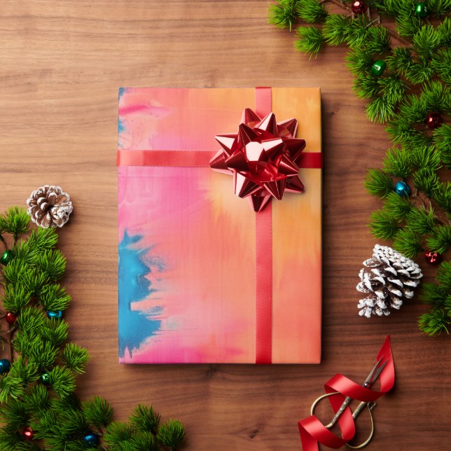 Colorful Monogram Gift Seasonal Birthday Wrapping Paper (Holiday Gift)