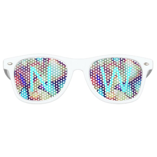 Colorful Monogram Party Sunglasses (Front)