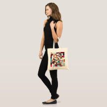 Colorful Monogram Tote Bag
