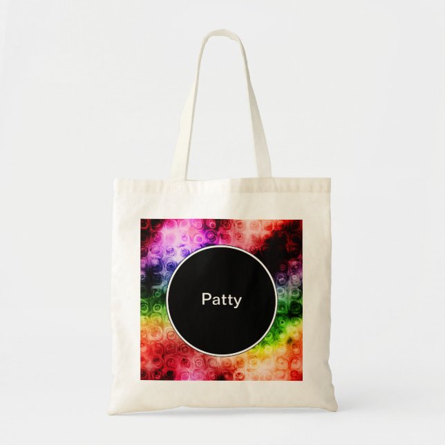 Colorful Monogram Tote Bag (Front)