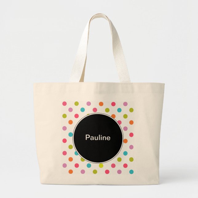 Colorful Monogram Tote Bag (Front)
