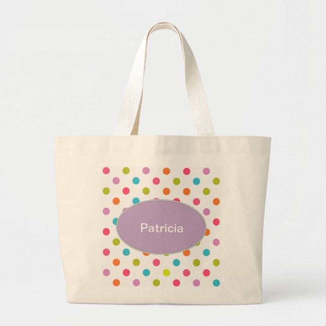 Colorful Monogram Tote Bag (Front)