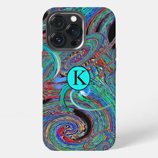 Colorful Monogram Trendy Abstract  Case-Mate Iphone Case (Back)