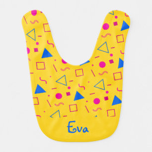 Colorful Monogrammed Great Aunt Custom Name Bib