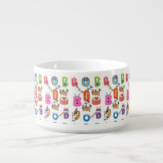 Colorful Monster “BOO” Halloween Cartoon Design Bowl