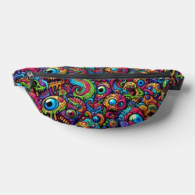 Colorful monster patterns fanny pack (Lay Down)