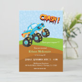 Colorful monster truck invitation (Standing Front)