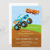Colorful monster truck invitation (Front/Back)