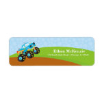 Colorful monster truck label