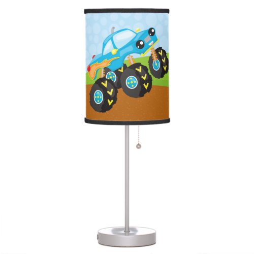 Colorful monster truck table lamp