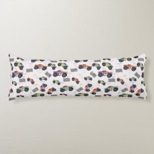 Colorful Monster Trucks Racing Pattern Body Pillow