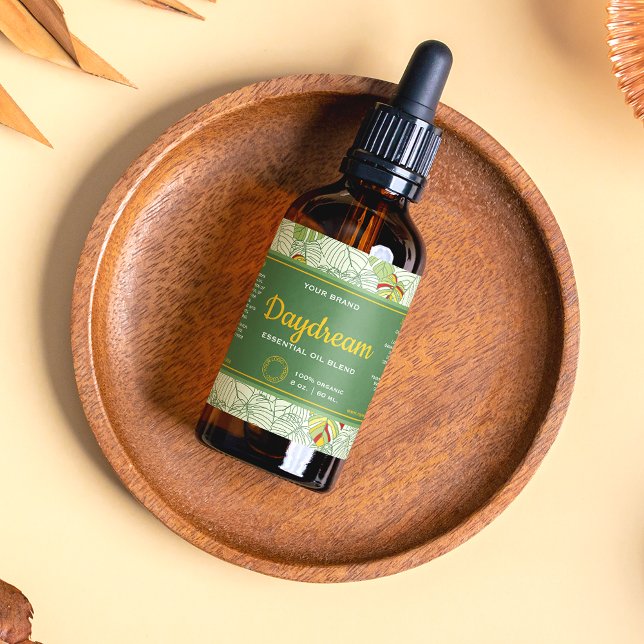 Colorful Monstera Cosmetics Dropper Bottle Label (Creator Uploaded)