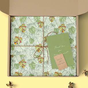 Colorful Monstera Leaves Jungle Tissue Paper