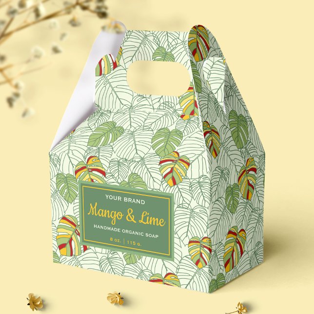 Colorful Monstera Leaves Retro Bath Product Box (Creator Uploaded)