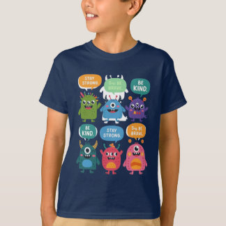 Colorful Monsters with Positive Messages T-Shirt