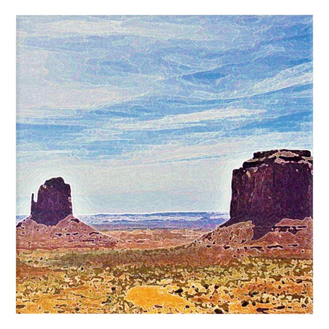 Colorful Monument Valley Acrylic Print (Front)