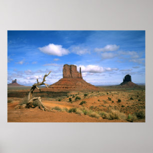 Colorful Monument Valley Mittens in Utah USA Poster