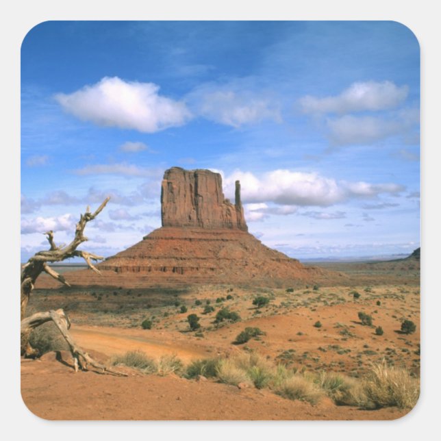 Colorful Monument Valley Mittens in Utah USA Square Sticker (Front)