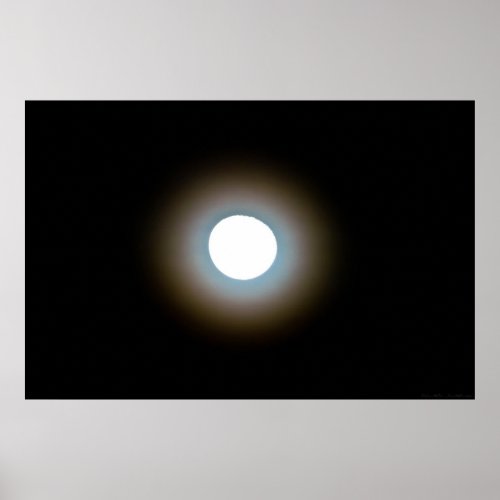 Colorful Moon Halo Poster