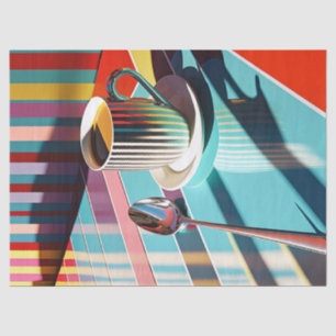 Colorful Morning Coffee, Diner design Tissue Paper