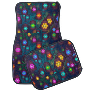 Colorful Moroccan Marrakesh Arabian lanterns Car Floor Mat