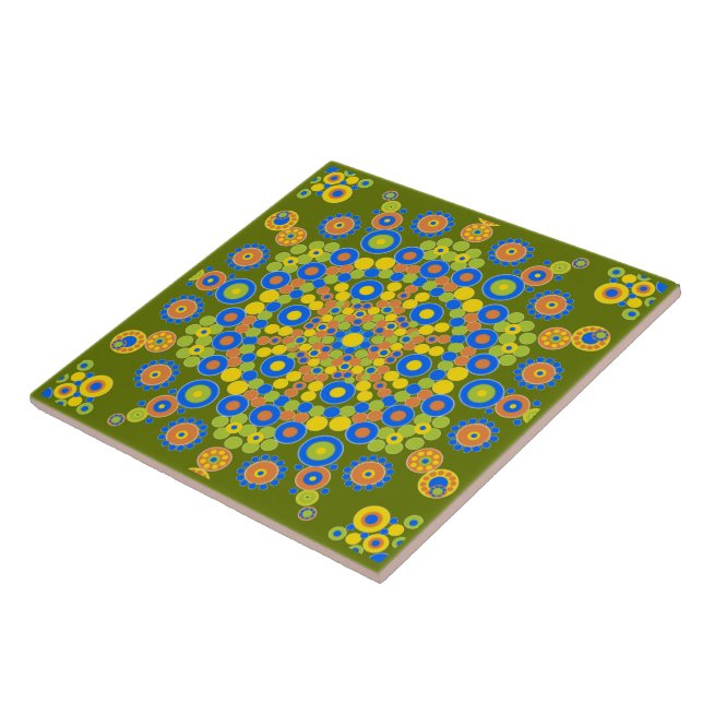 Colorful Moroccan Mosaic Ceramic Tile (Side)