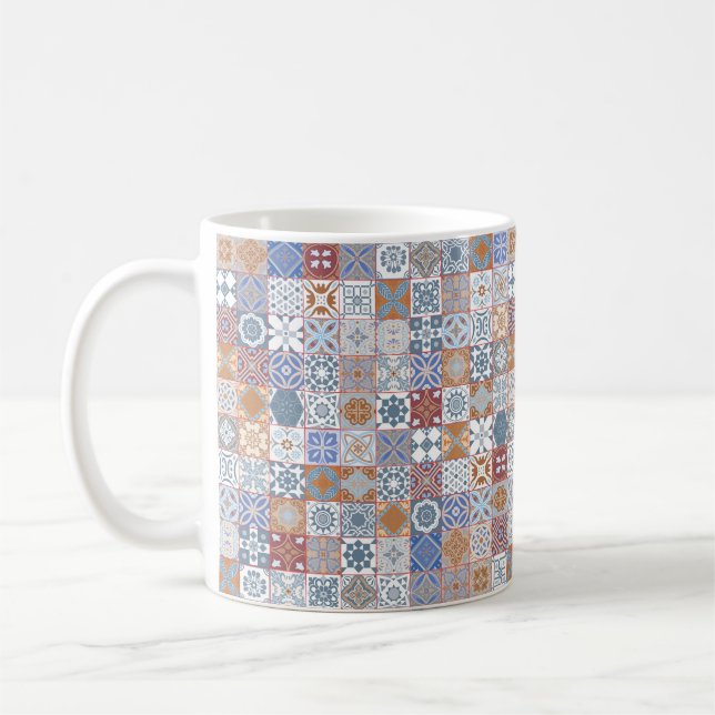 Colorful Moroccan tile Coffee Mug (Left)