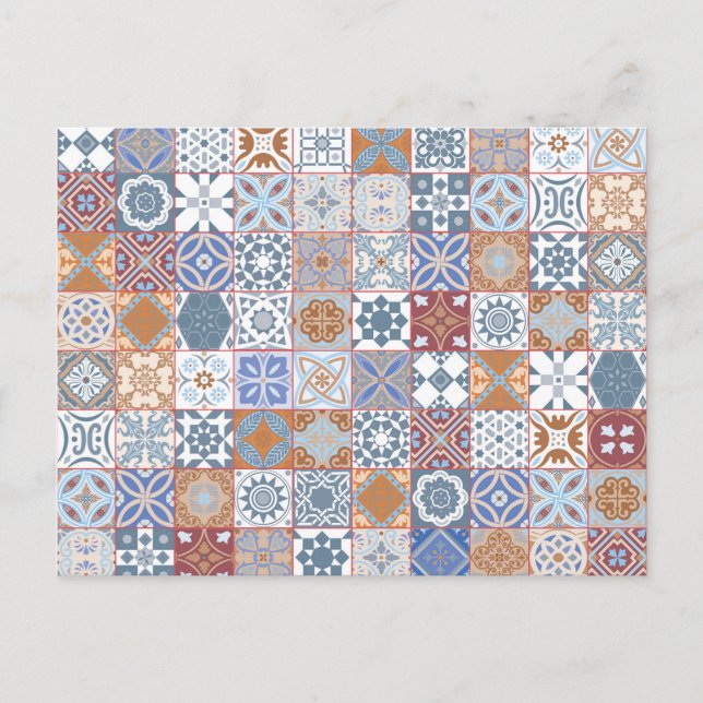 Colorful Moroccan tile Postcard (Front)