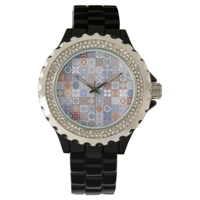 Colorful Moroccan tile Watch (Front)