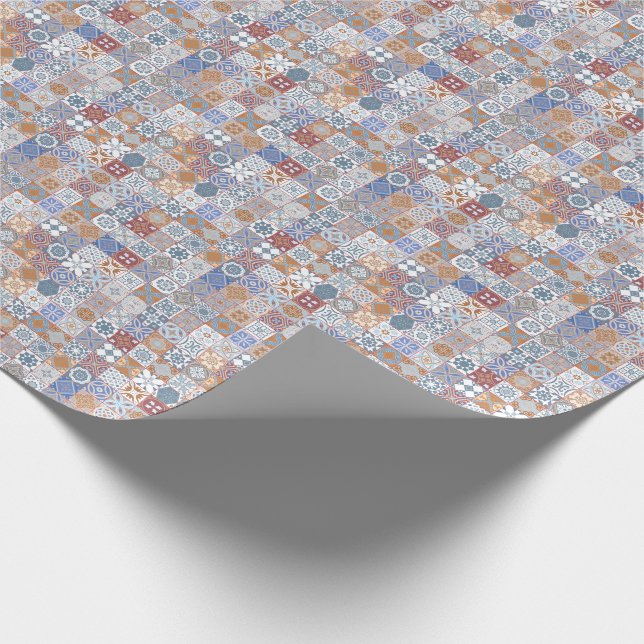 Colorful Moroccan tile Wrapping Paper (Corner)