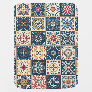 Colorful Moroccan tiles, gorgeous seamless pattern Baby Blanket