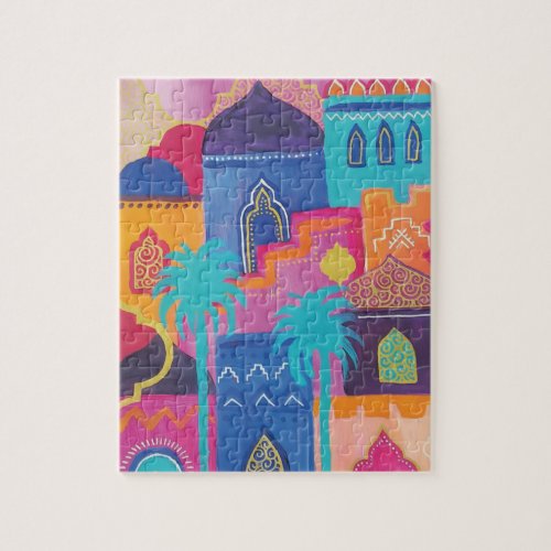 Colorful Morocco Puzzle1001 nightsArabian nights Jigsaw Puzzle