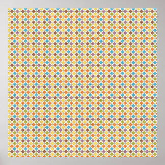 Colorful Morrocan Tiles Pattern Poster