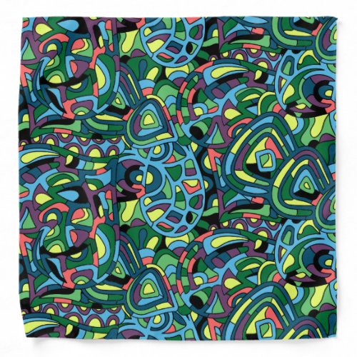 Colorful Mosaic Abstract Pattern Bandana