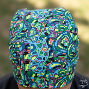 Colorful Mosaic Abstract Pattern Geometric Art Bandana