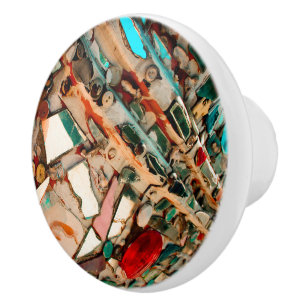 Colorful Mosaic Art Ceramic Knob