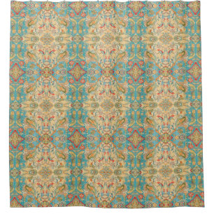 Colorful Mosaic Aztec Pattern Indian Mexican Ethni Shower Curtain